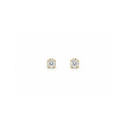 ESTATE 14K Yellow Gold Baby Diamond Stud Earrings